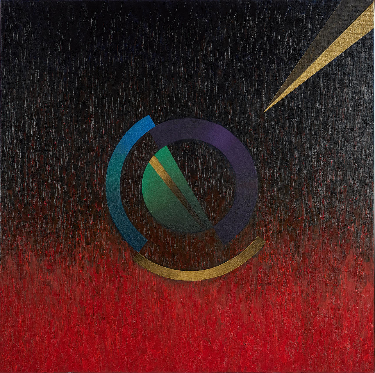 KARL MOMEN (FÖDD 1935). Composition, signed verso, mixed media on canvas.