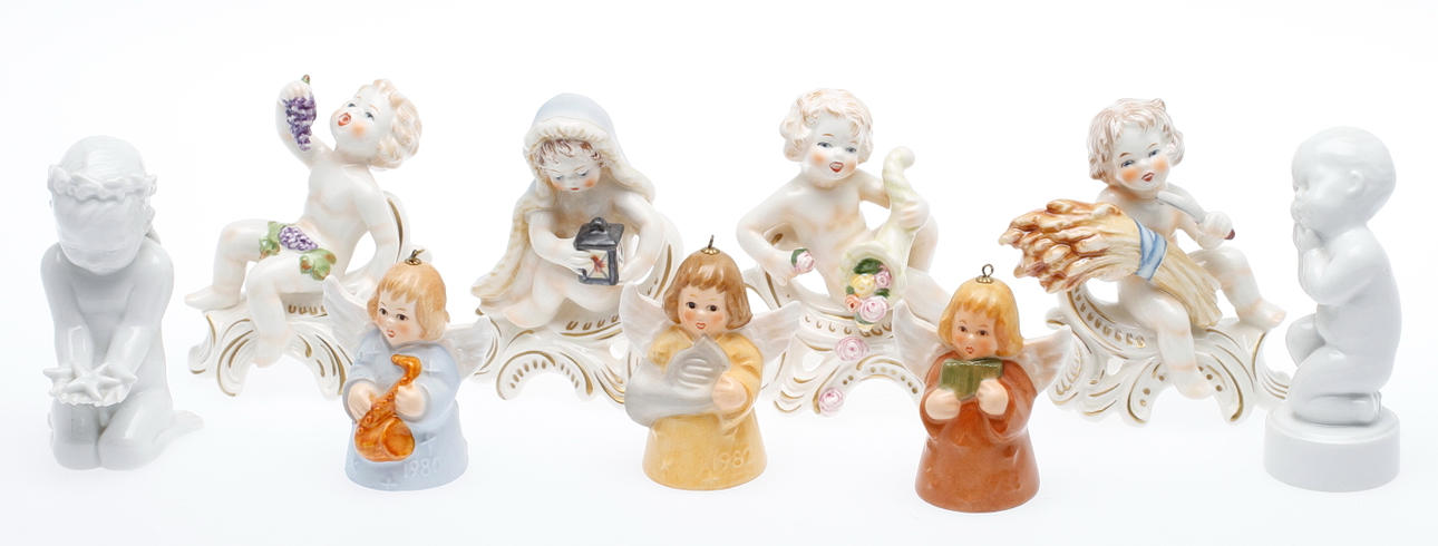 FIGURINER, 9 st, Goebel och Bing&Gröndahl.