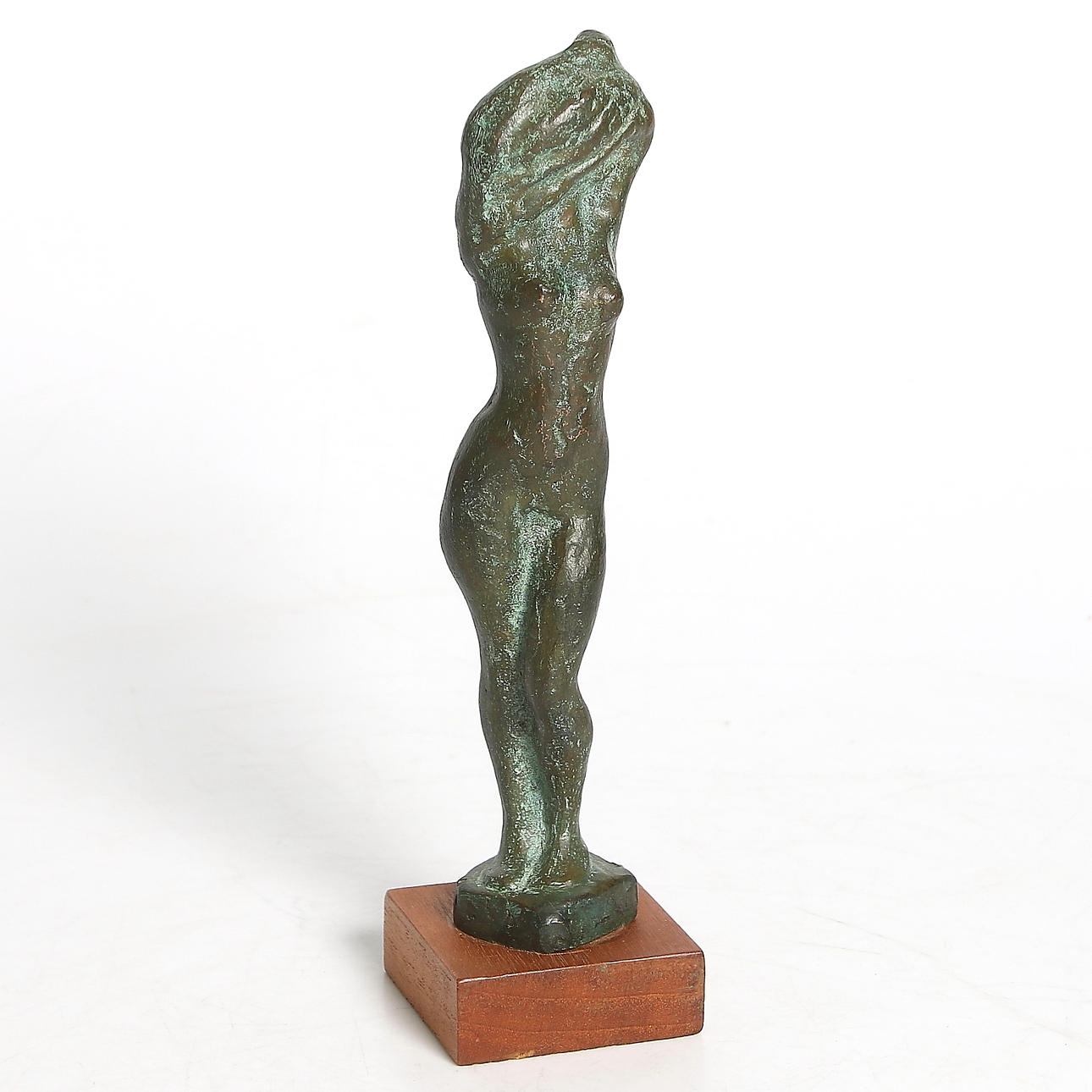 HELGE HÖGBOM. Skulptur, patinerad brons, signerad.