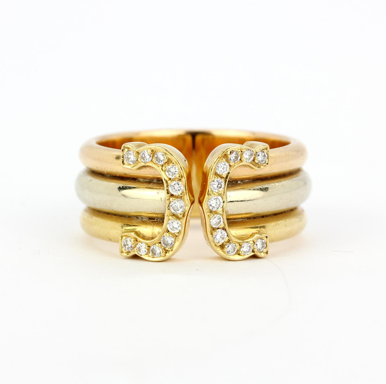 18CT DIAMOND CARTIER RING.