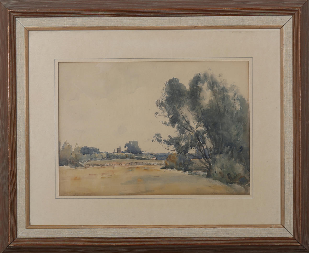 JAMES HERBERT SNELL. Akvarell, Balding Church i Kent, signerad.