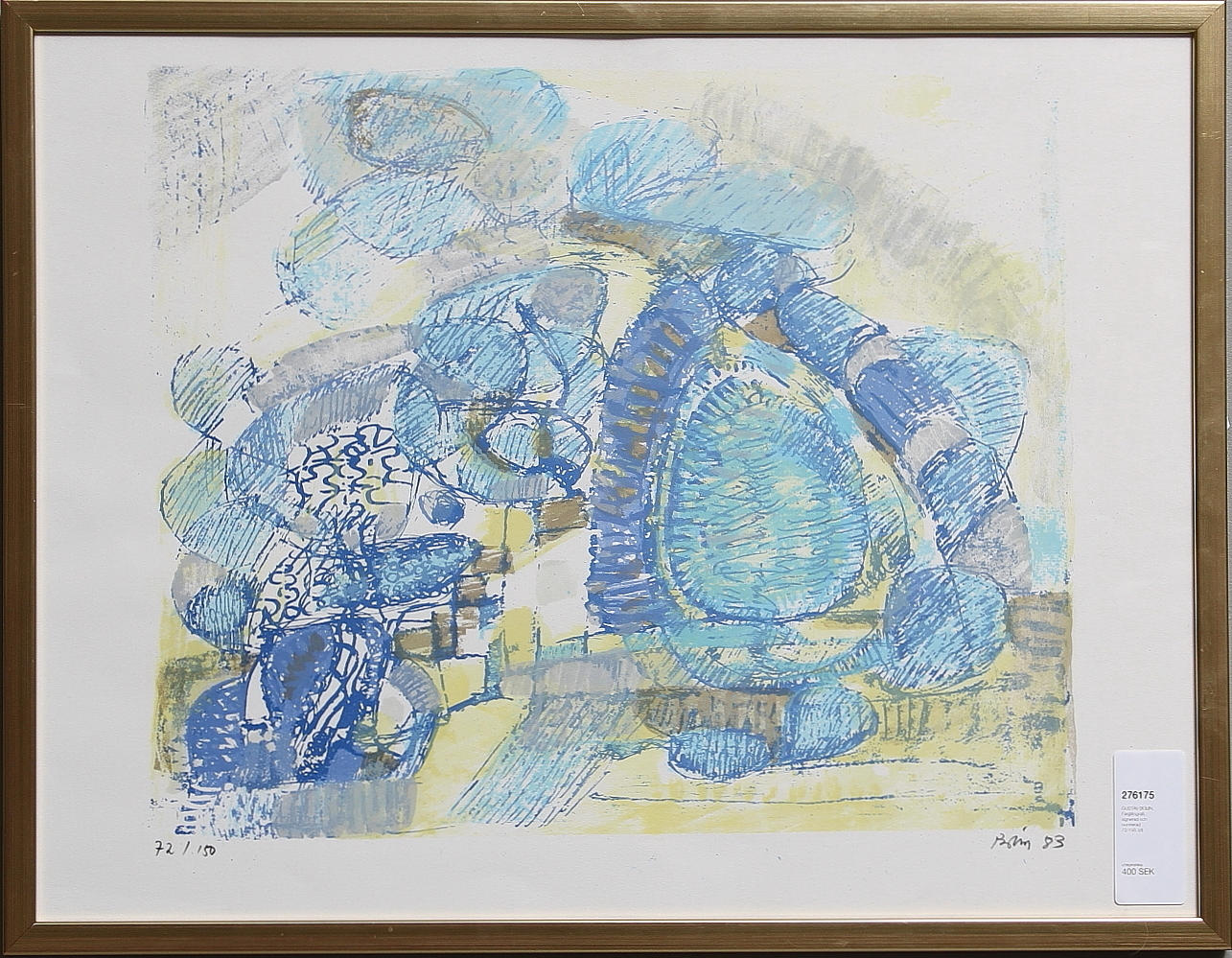 GUSTAV BOLIN. Färglitografi, signerad och numrerad 72/150.