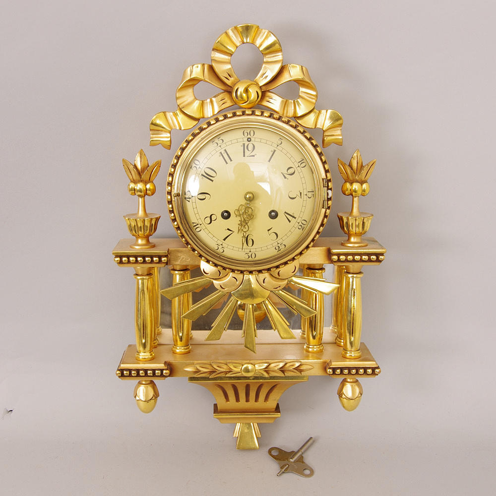 VÄGGPENDYL, Westerstrand, förgyllt, gustaviansk stil, 1900-tal.