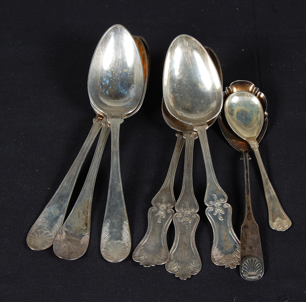 MATSKEDAR, silver, stämplade 1853, 1856, 1880, vikt 370 g.