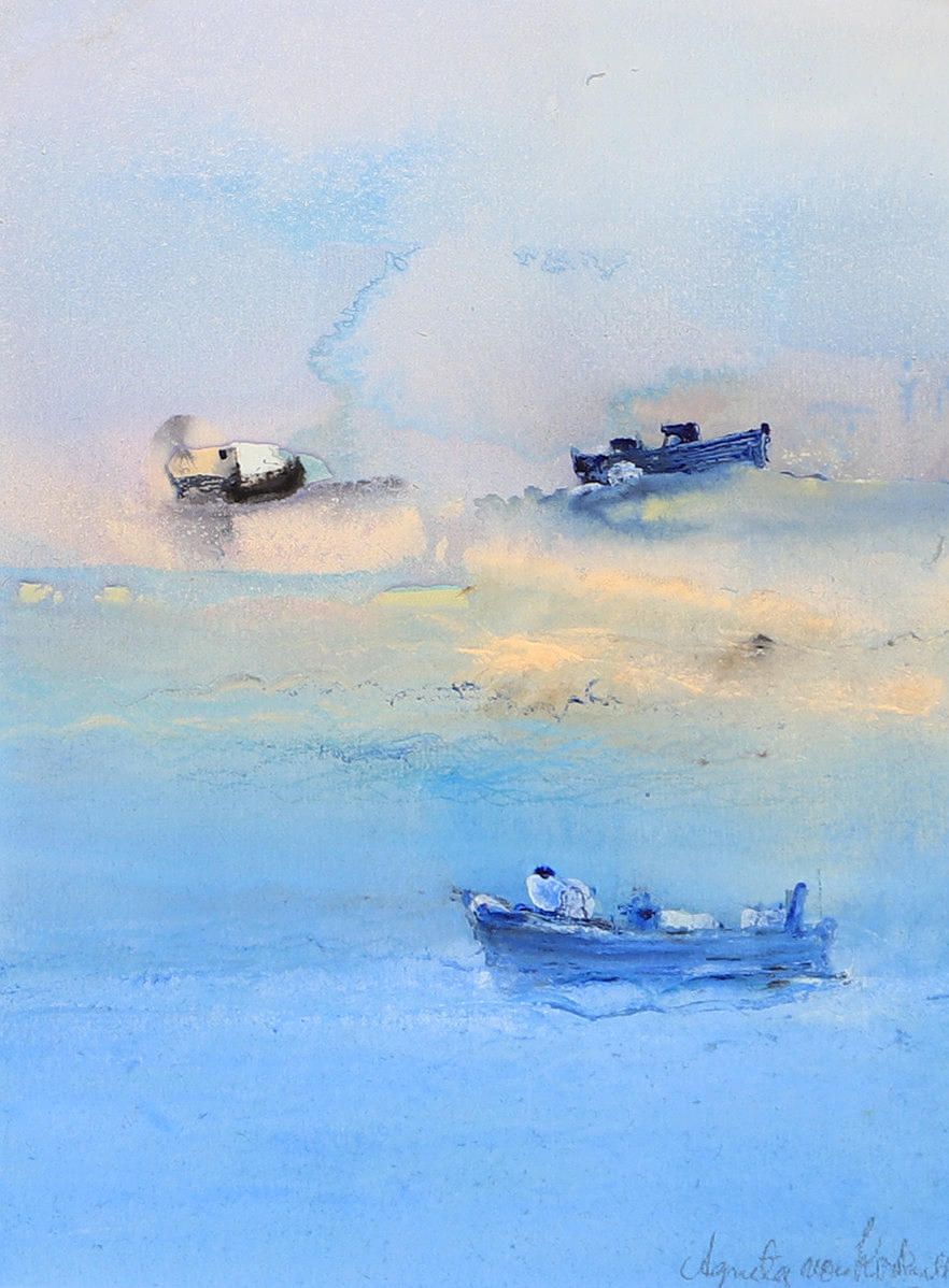 AGNETA VON KOSKULL. "Grundstöt", mixed media, signed.