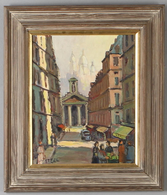 EDOUARD STEELANDT. parismotiv, olja på pannå, signerad.