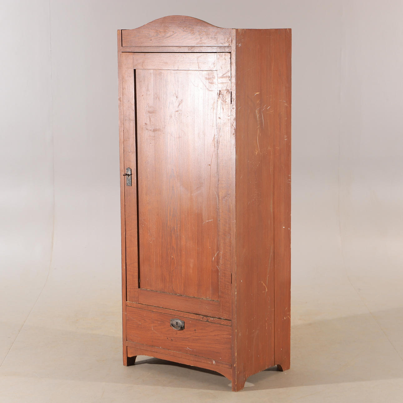 WARDROBE, stained oak, early 20th century.