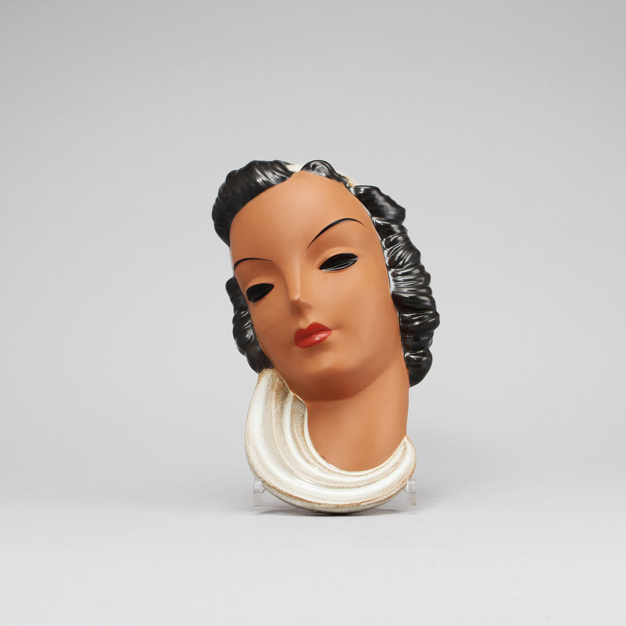 VÄGGMASK, keramik, Goldscheider, West Germany.