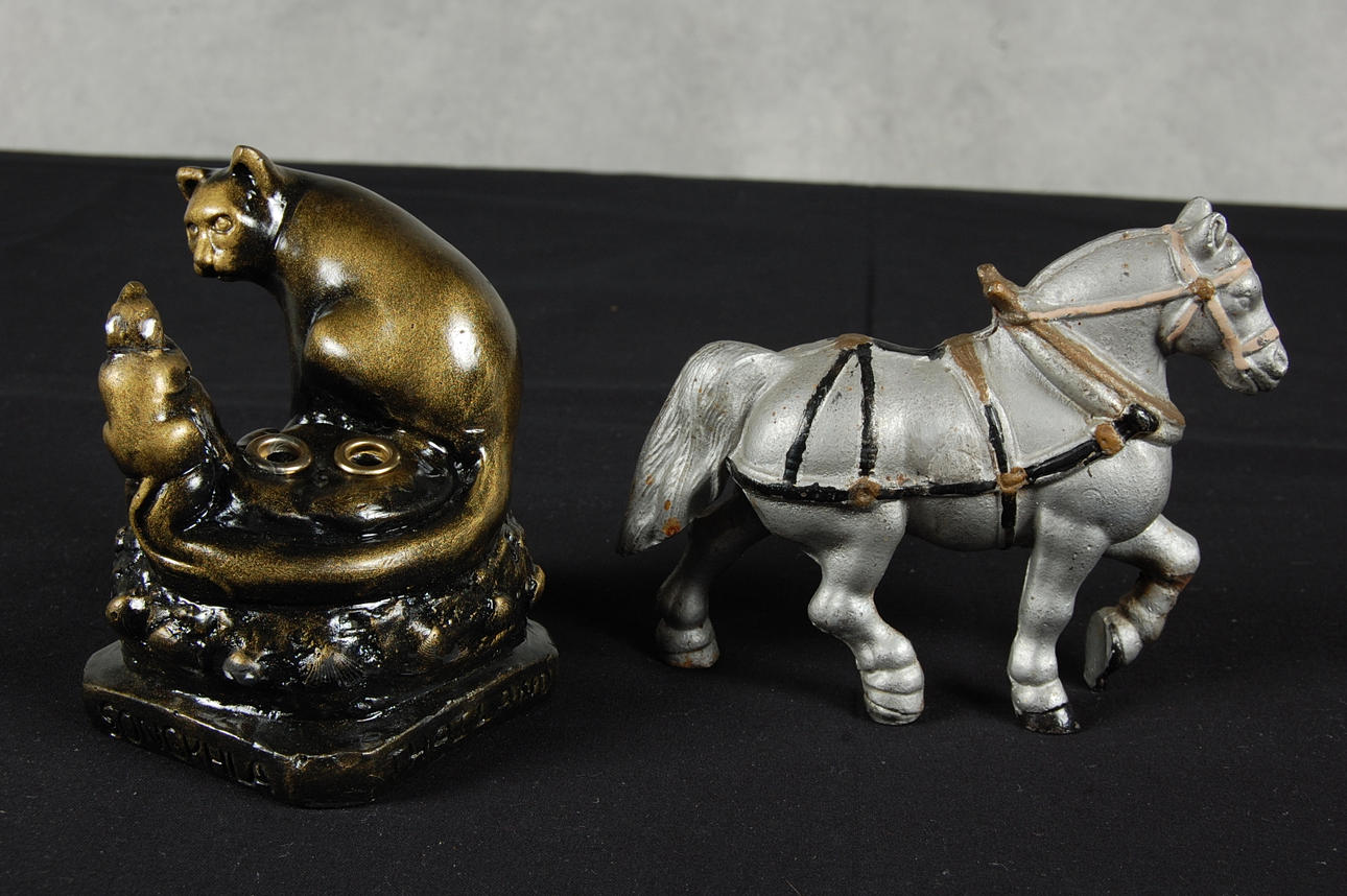 BREVPRESS,PENNSTÄLL, ardennerhäst av gjutarmästare Oskar Olsson Arlöv.