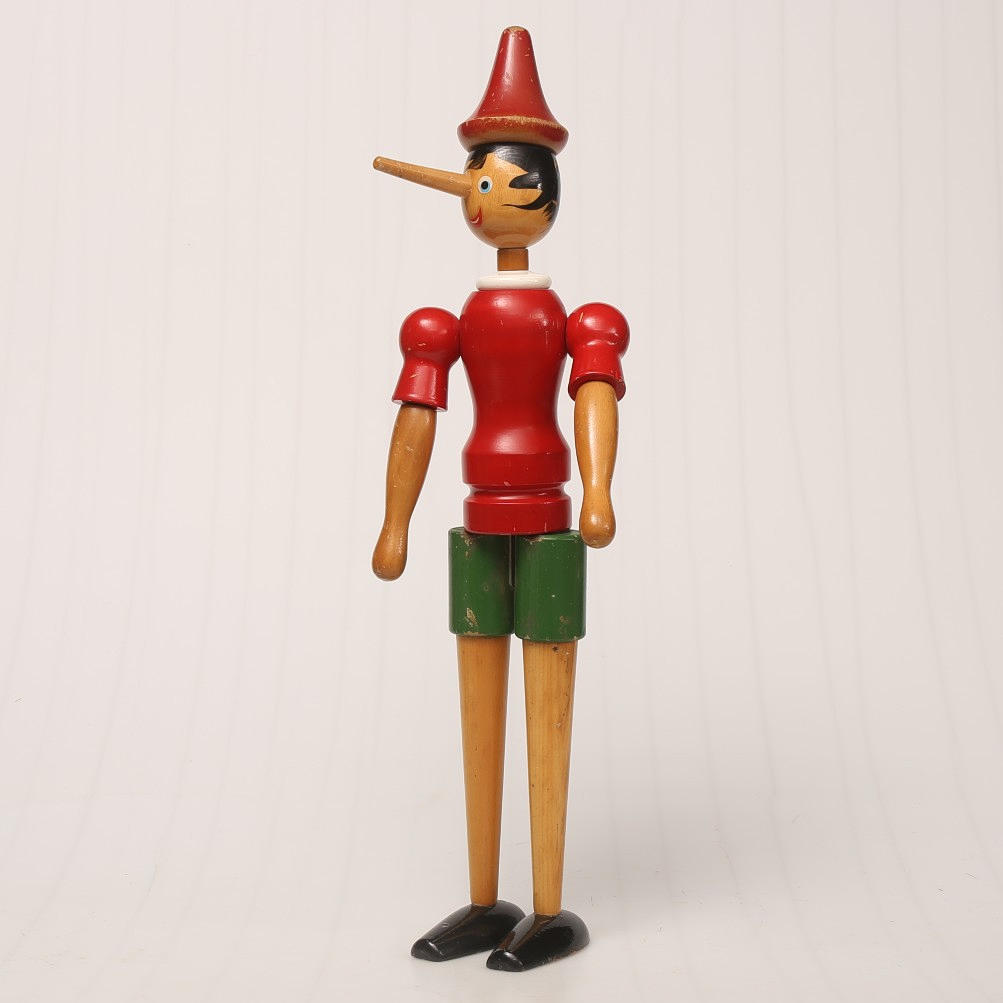 HOLZFIGUR, PINOCCHIO. Italien.