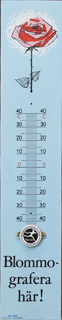 EMALJSKYLT, "Blommografera här!", Interflora, 1960-tal.