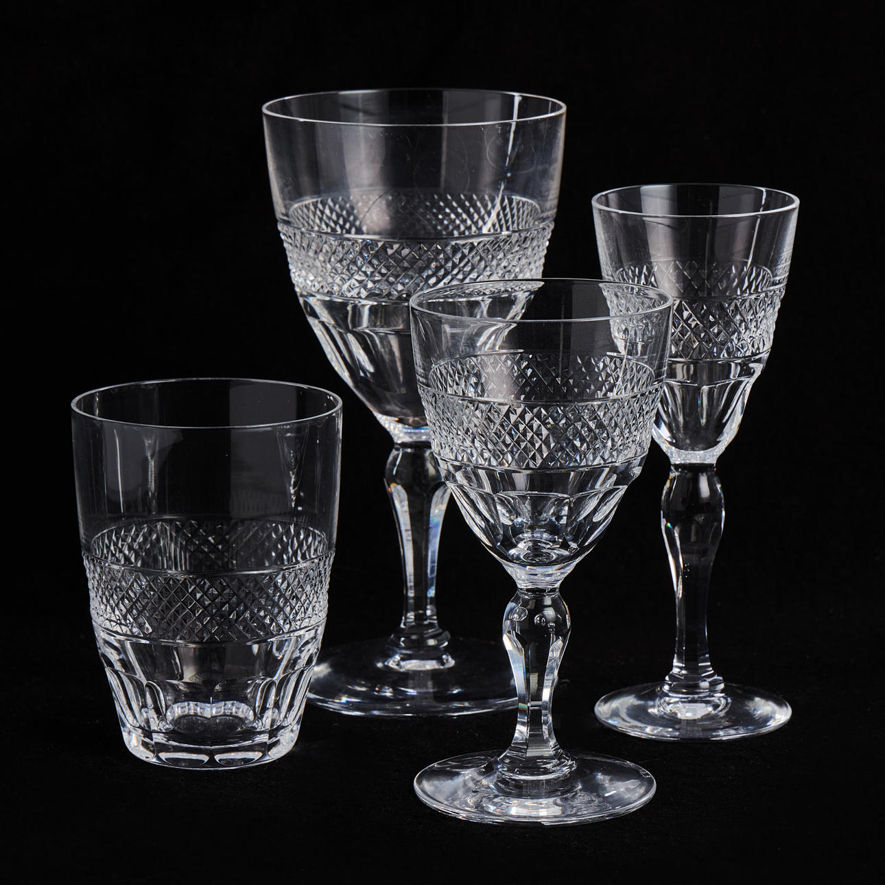 EDWARD HALD. Glass set, 25 pieces, "Rio", Orrefors.