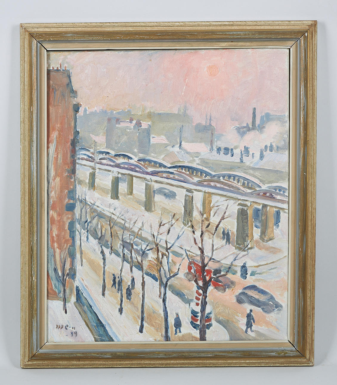 MARCUS COLLIN. Winter in Paris, signed and dated -39, oil on canvas.