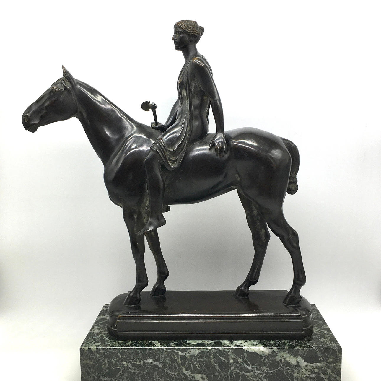 BRONZEFIGUR - AMAZONE ZU PFERD - LOUIS TUAILLON.