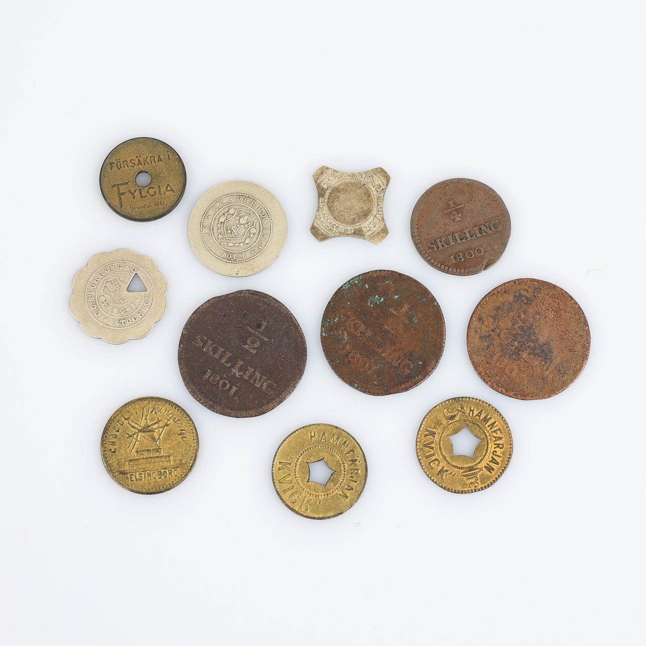 POLLETTER, 11 st, 1800/1900-tal.