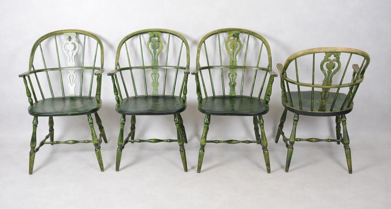 KARMSTOLAR, 4 stycken, Windsormodell, Gemla.