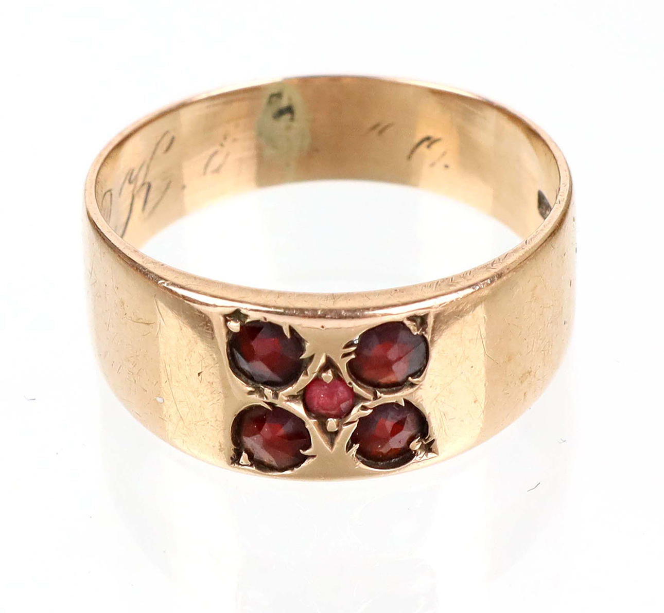 ANTIKER GRANAT RING, Gold 585.