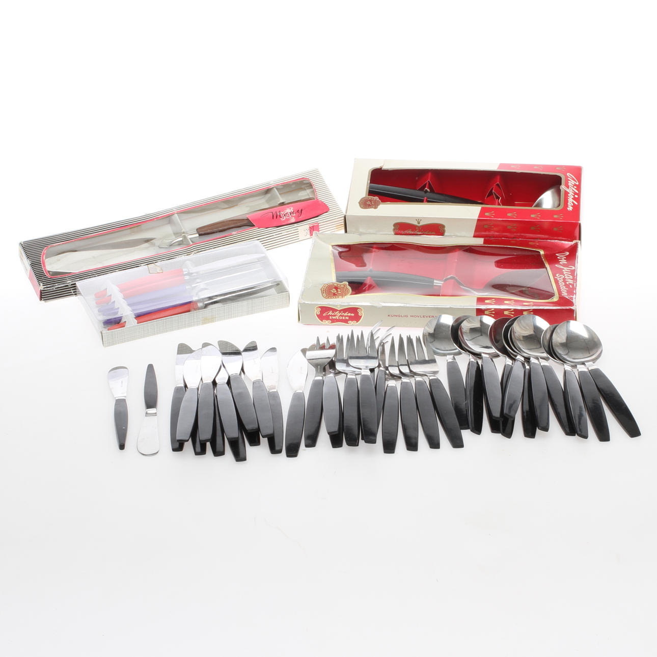 BESTICK, ca 46 delar, olika modeller och tillverkare, 1900-talets andra hälft.