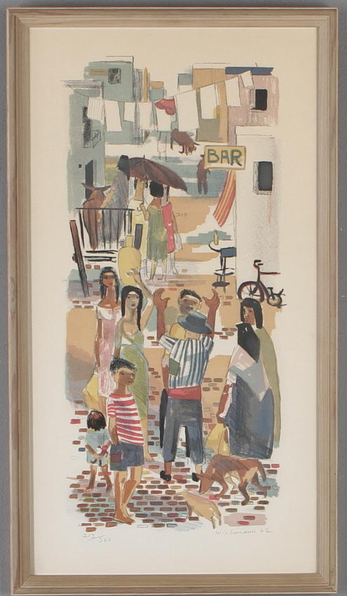 HARRY WICHMANN. spansk bakgata, litografi, signerad, daterad samt numrerad 213/360.