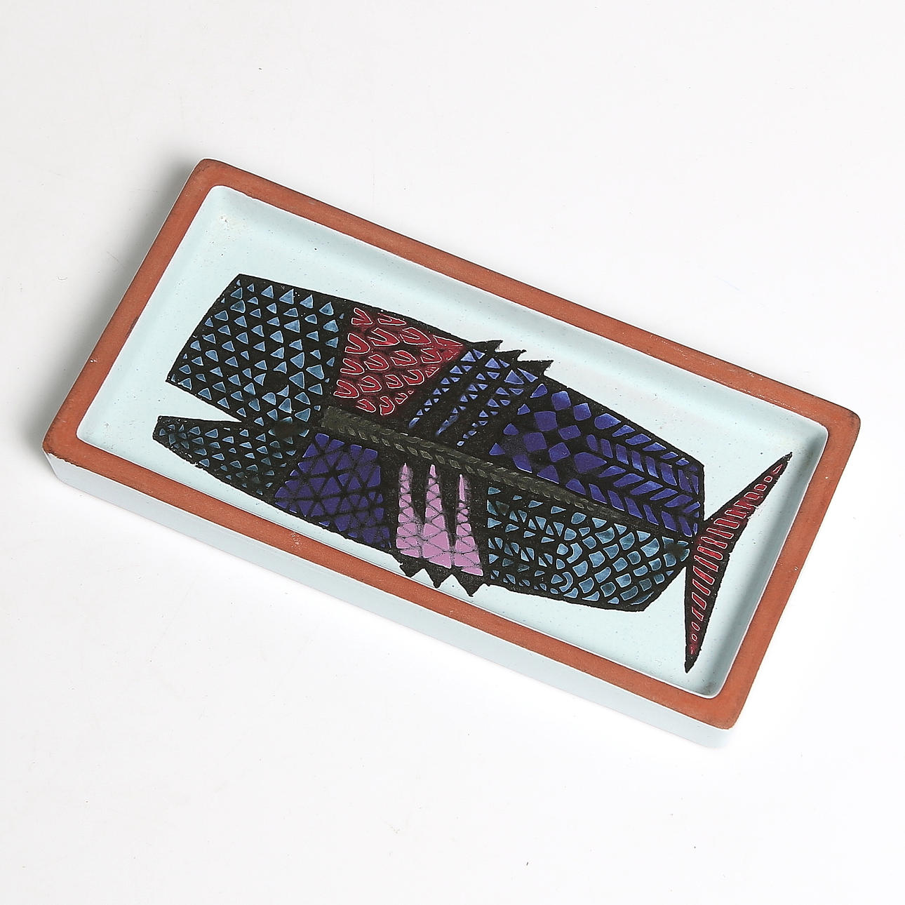 FAT, fajans, "Karneval", Stig Lindberg, Gustavsberg. 1900-talets mitt. Signerad.