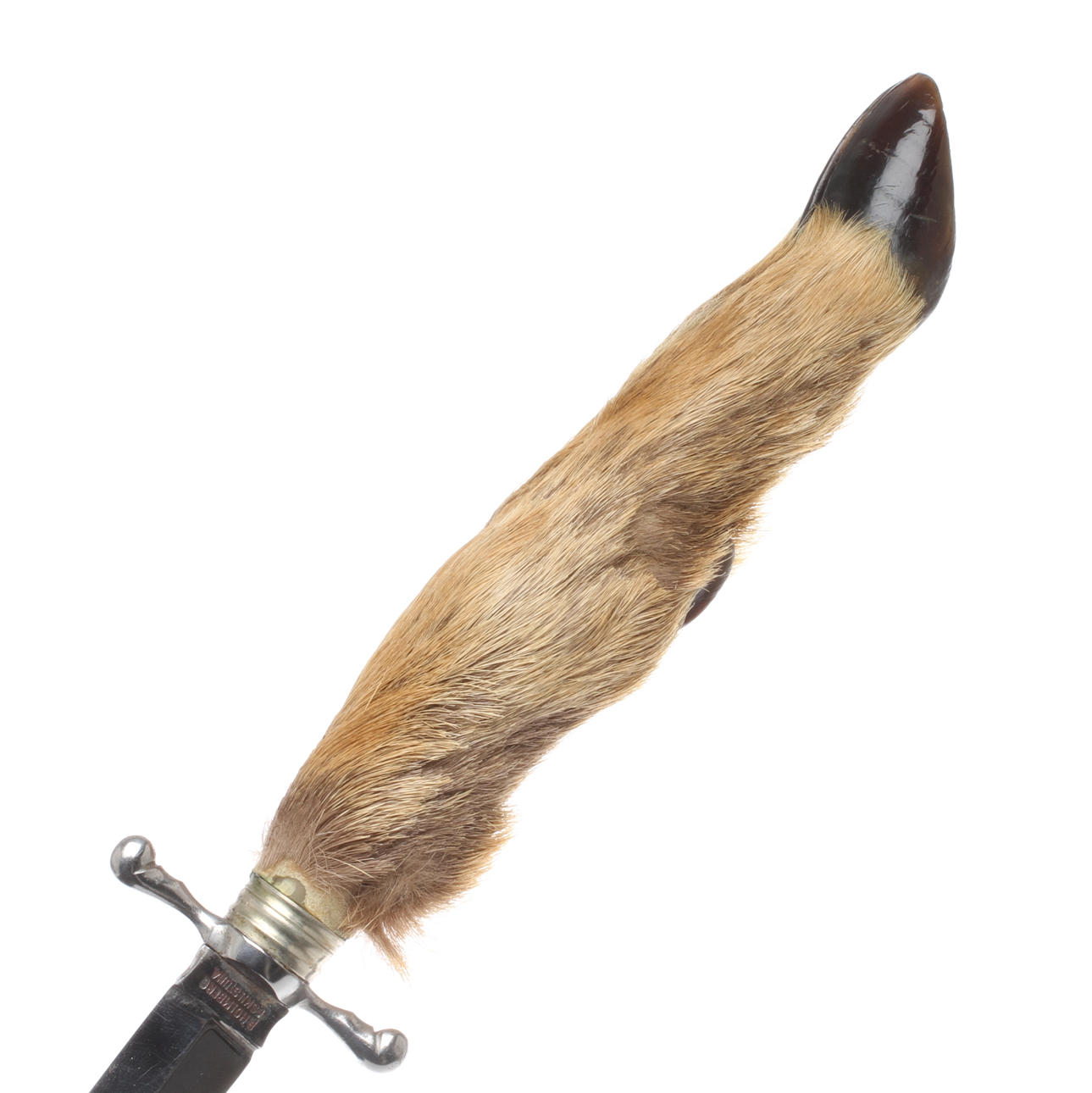 DOLK, P. Holmber, Eskilstuna, med handtag av rådjursklöv, 1900-tal.