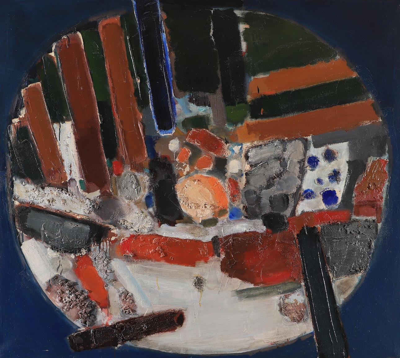 LARS BERTLE. Composition, oil on canvas, signed Bertle.