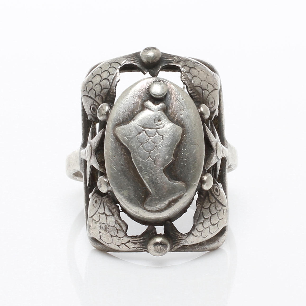 RING, silver, Gussi, Malmö, 1954.