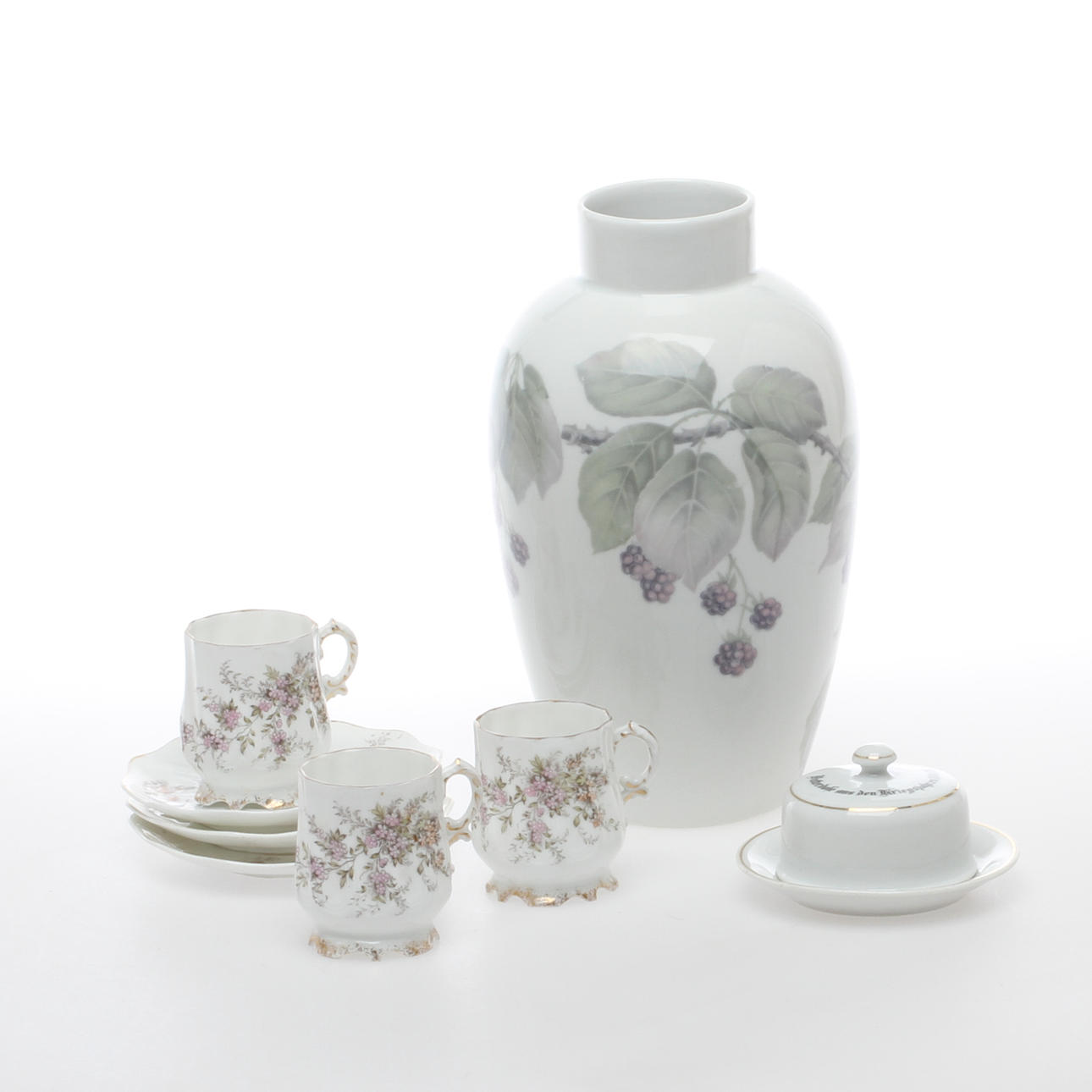 PARTI PORSLIN, 5 delar, mestadels Rosenthal, 1900-tal.