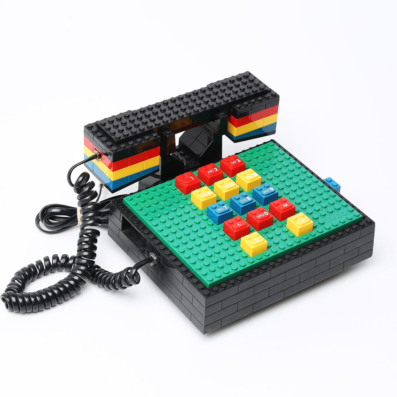 DESK PHONE, "Super Blocks" Tyco, Lego model, 1980s.