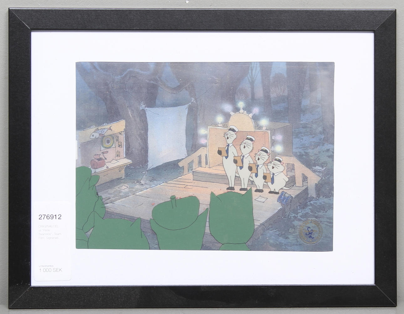 ORIGINALCEL ur "Pelle Svanslös", Team Film. Signerad.