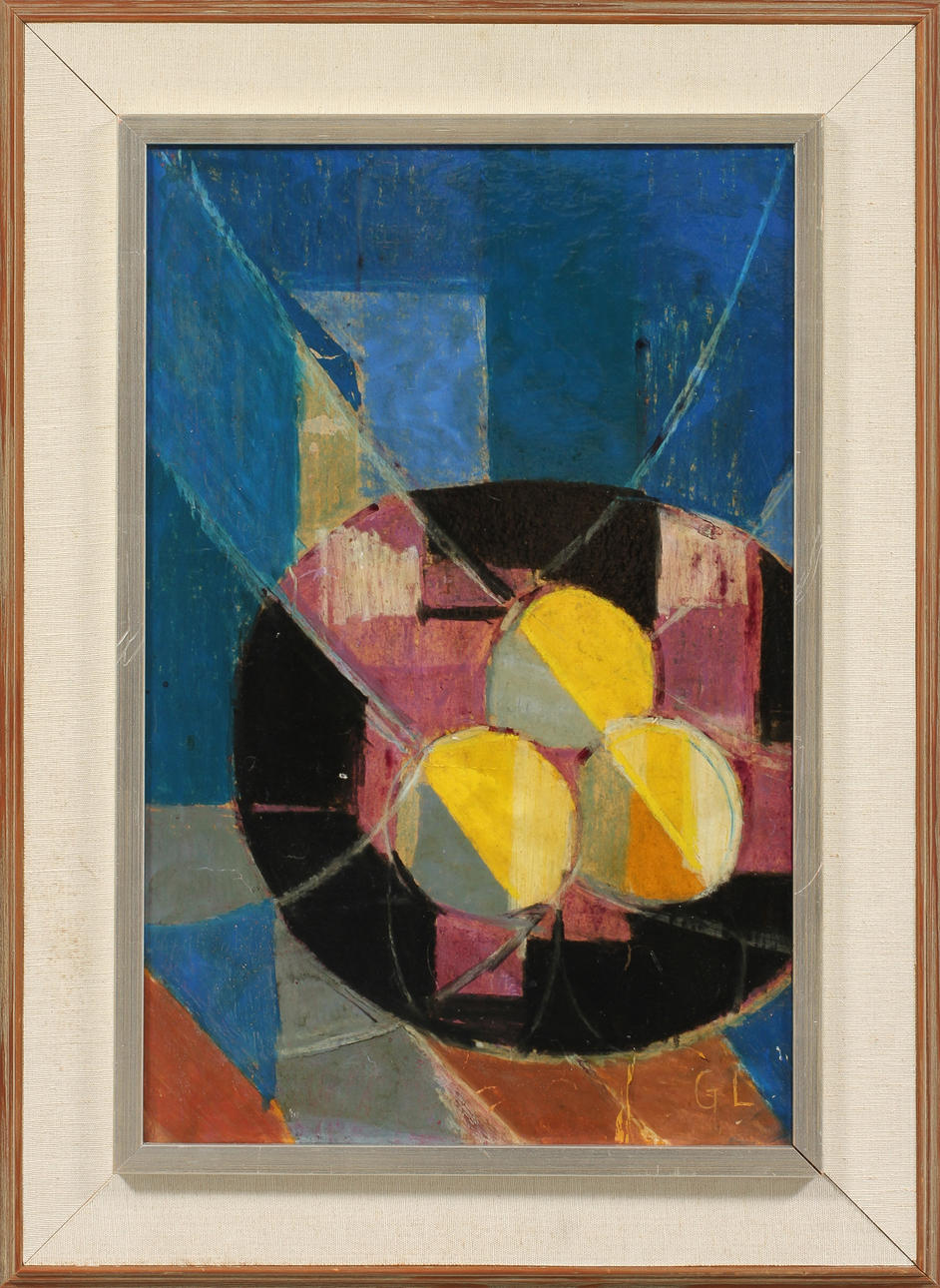 GERHARD LARSSON. Stilleben, olja på pannå, signerad GL.