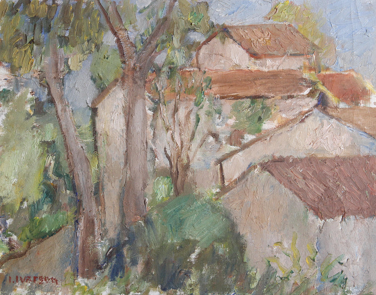 IVAN IVARSON. Olja på duk. Signerad I. Ivarson.