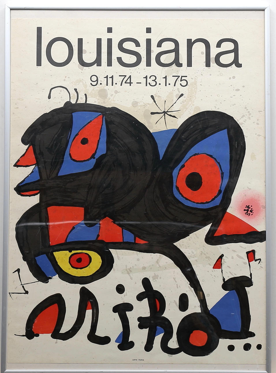 UTSTÄLLNINGSAFFISCH, Louisiana, Joan Miro, grafiskt tryck.