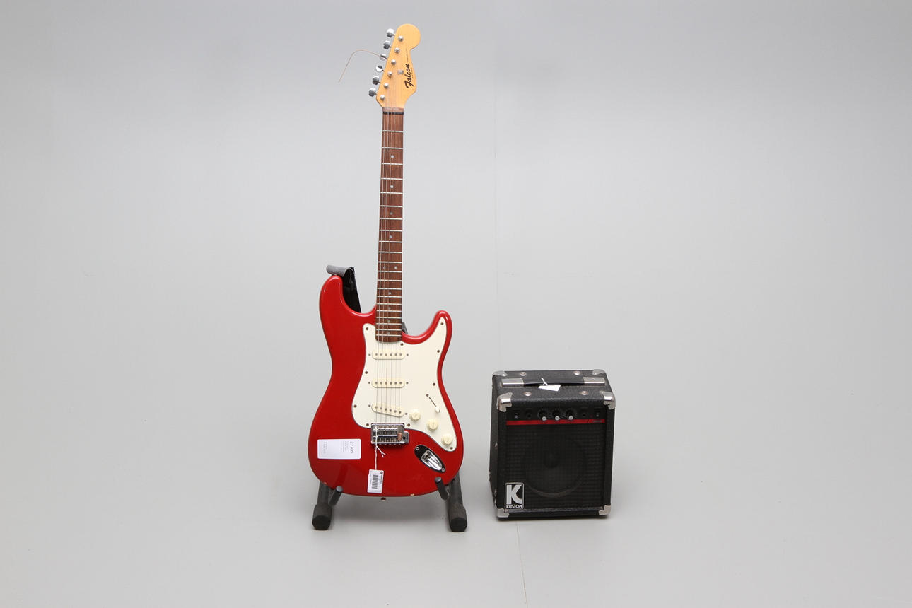 ELGITARR, Falcon, samt FÖRSTÄRKARE, Kustom KLA 10.