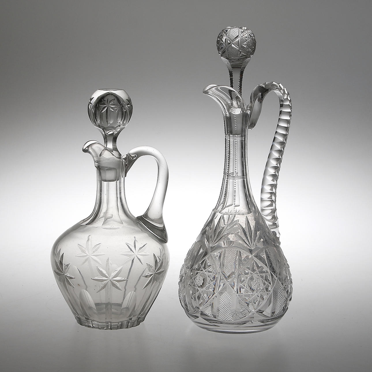 KARAFFER, 2 st, glas. 1900-talets början.