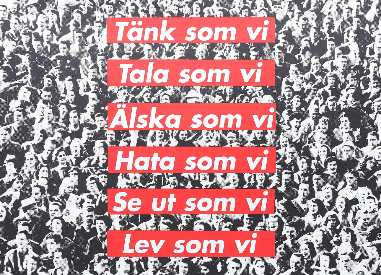 POSTER, Think like us, Talk like us ... offset print, unsigned.