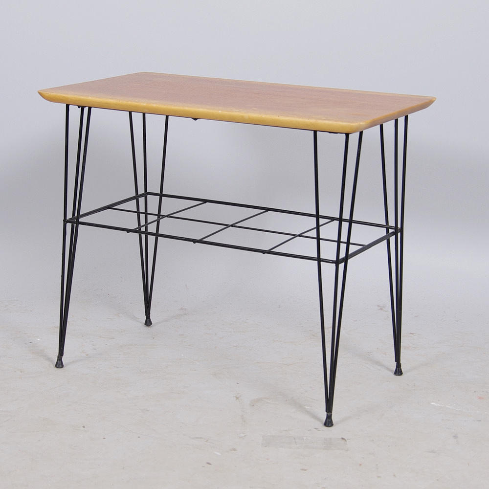 LAMPBORD, teak med string underrede, 1950/60-tal.