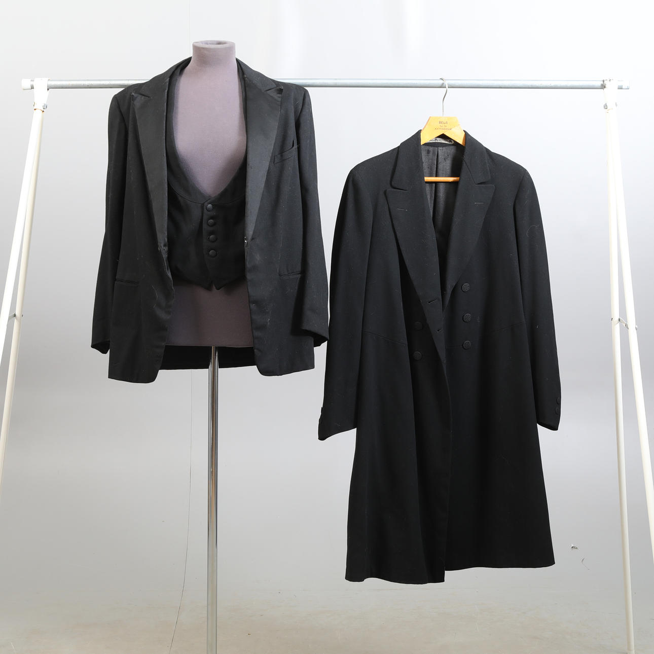 TUXEDO, VEST, OUTER COAT.