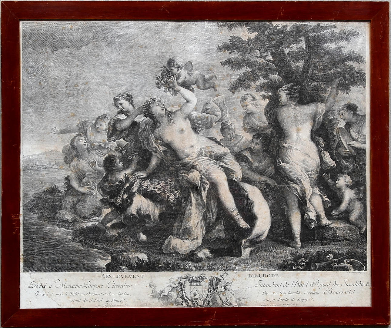 JAQUES FIRMIN BEAUVARLET (1731-1797). Gravyr, Frankrike, 1700-tal.