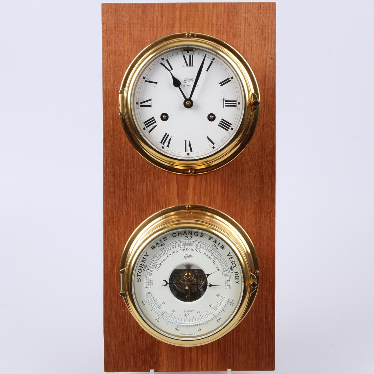 SKEPPSUR, samt barometer, mässing, Schatz, Royal Mariner.