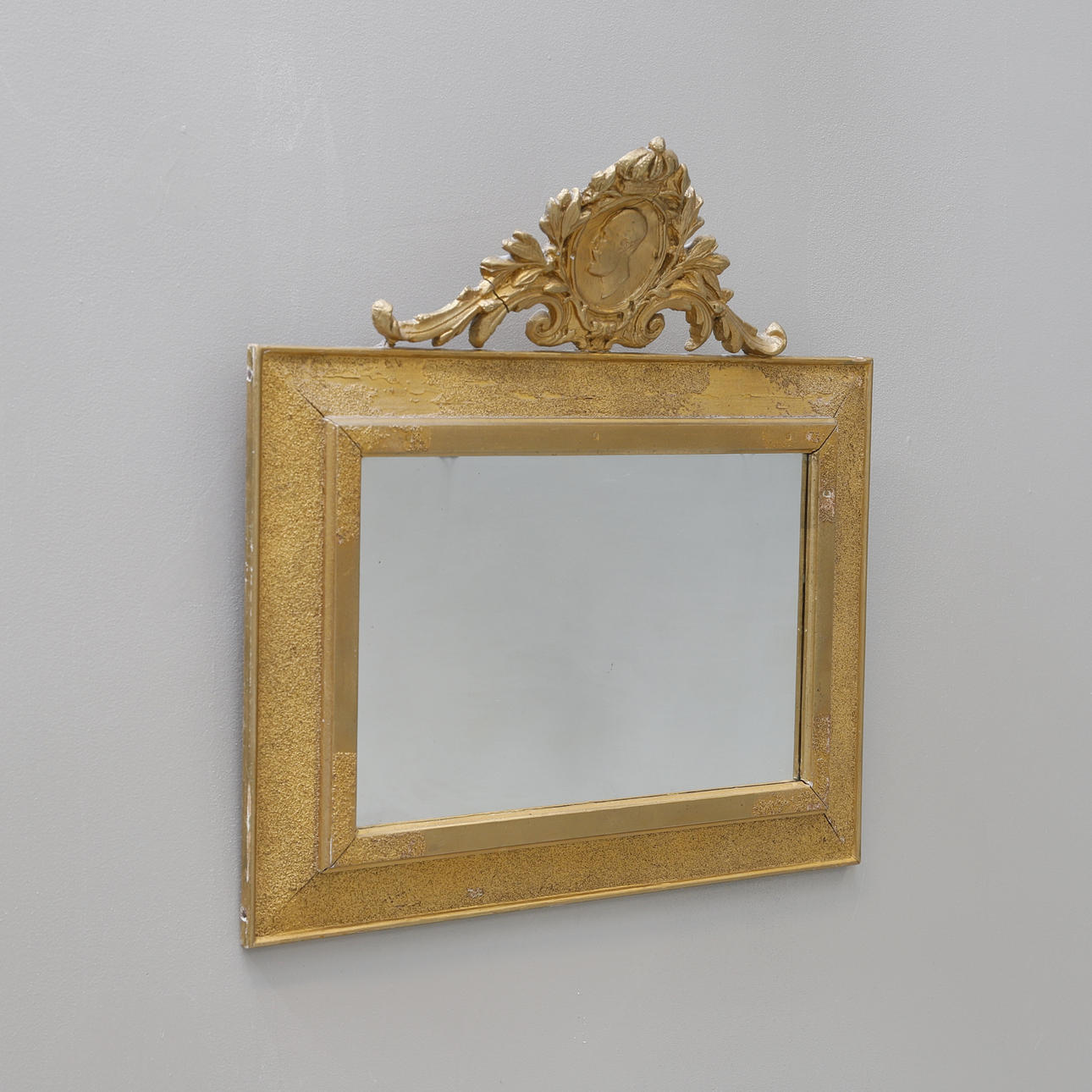 MIRROR, bronzed, 20th century.