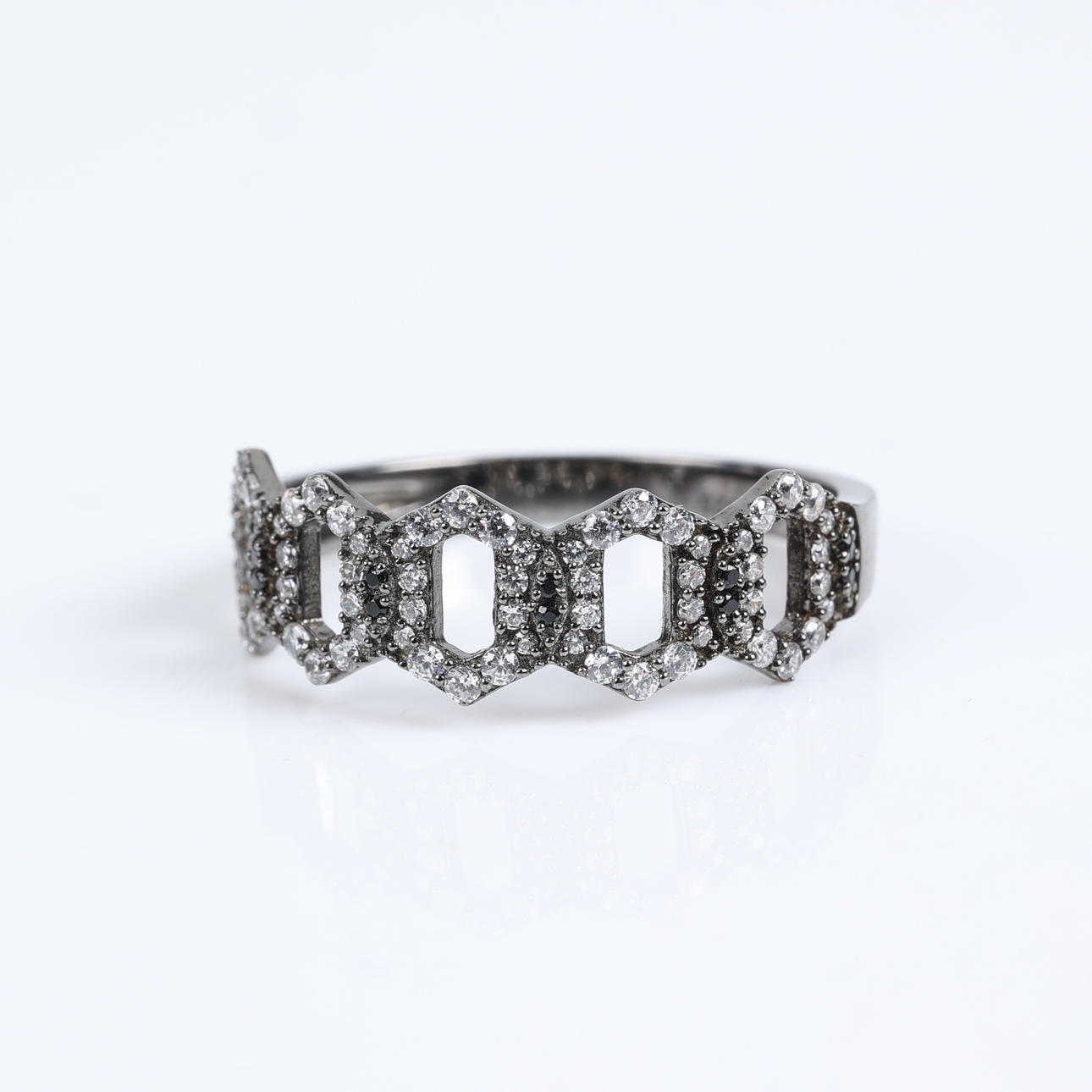 RING, Rhodium-plated sterling silver.