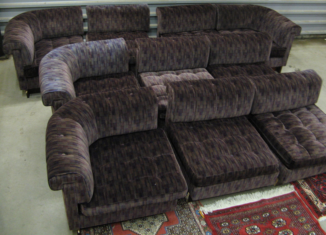 SOFFA , 5 sektioner, "Party Corner", Wards Ateliéer - Tibro, 1960/70-tal.