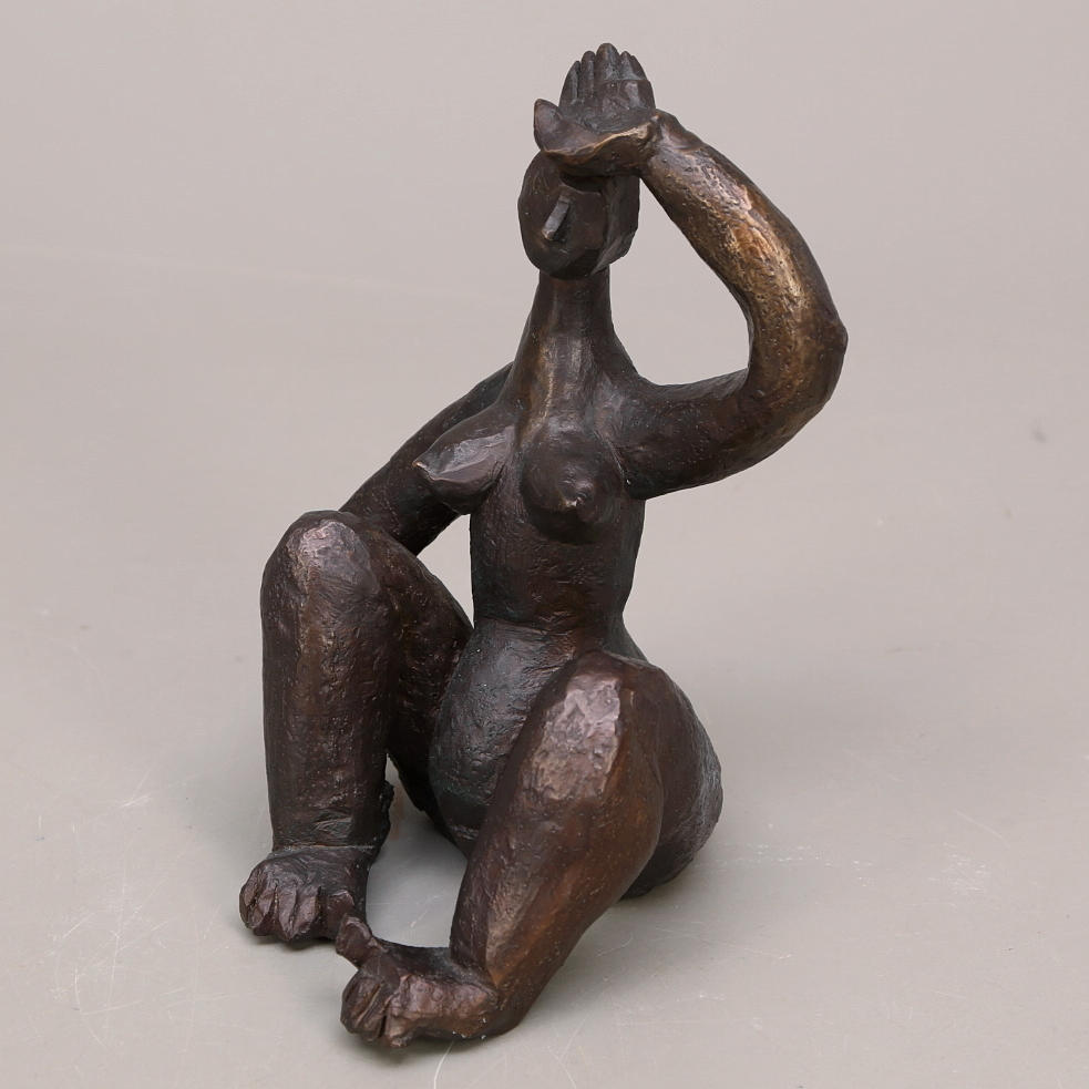 WANJA "NONES" HÅKANSSON. Skulptur, brons, "Nude", signerad.