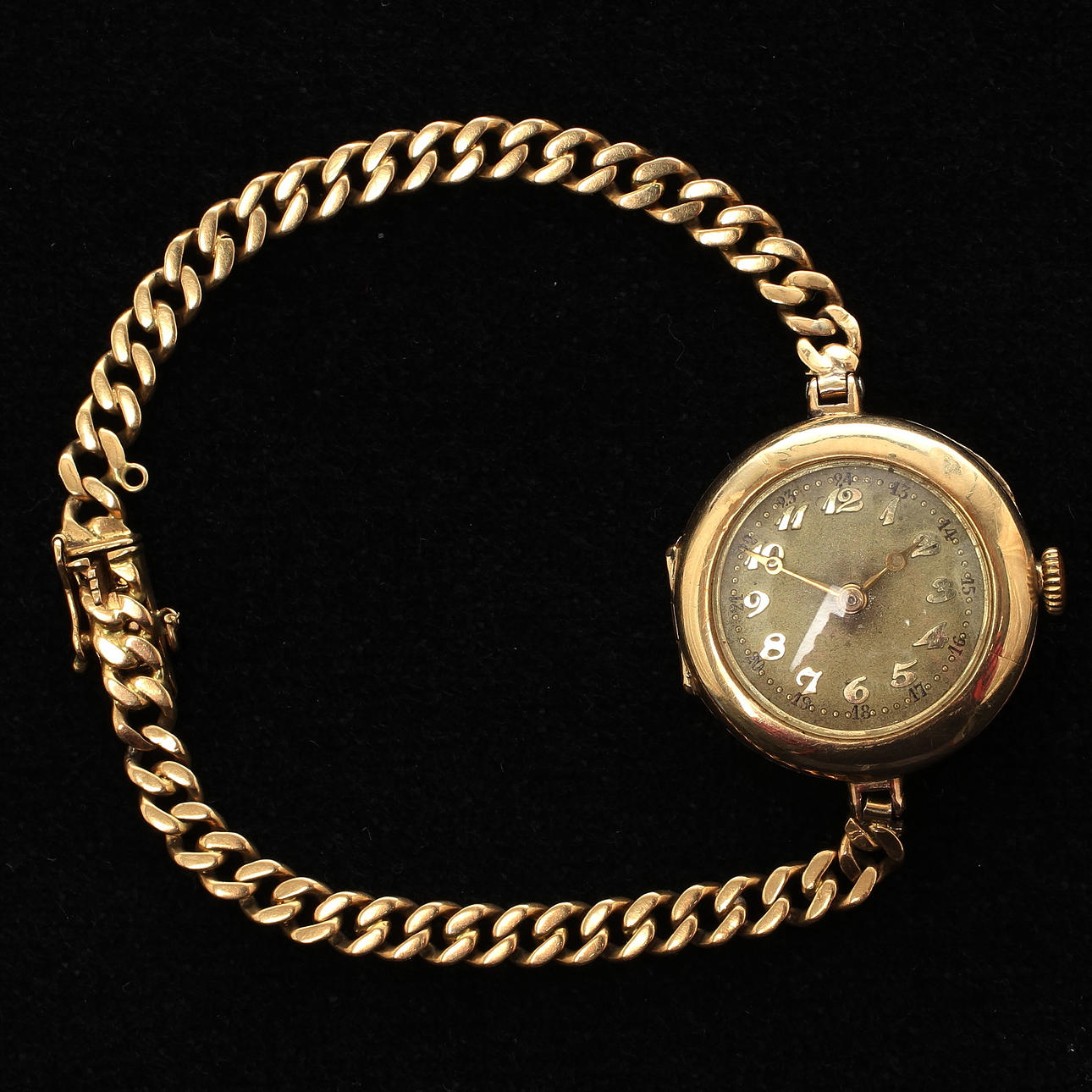 ARMBANDSUR, boett 14k guld, länk 18k guld.