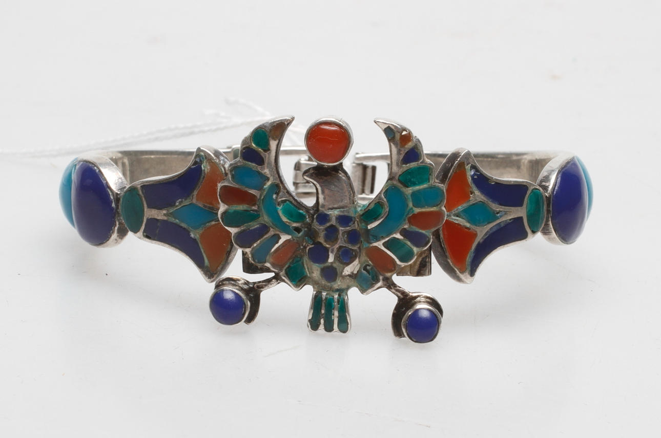 ARMBAND, silver, troligen Egypten, 1900-tal.