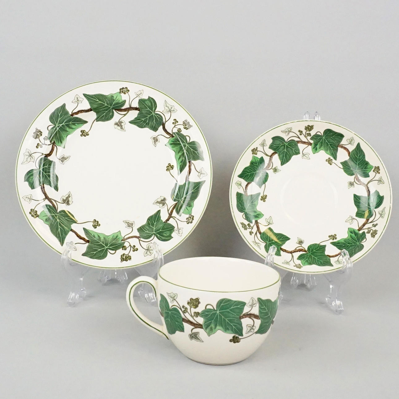 WEDGWOOD, Napoleon Ivy, TEA CUP with PASSIETT, 3 parts, England
