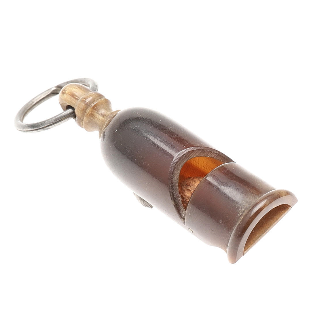 A NINETEENTH CENTURY HORN WHISTLE.