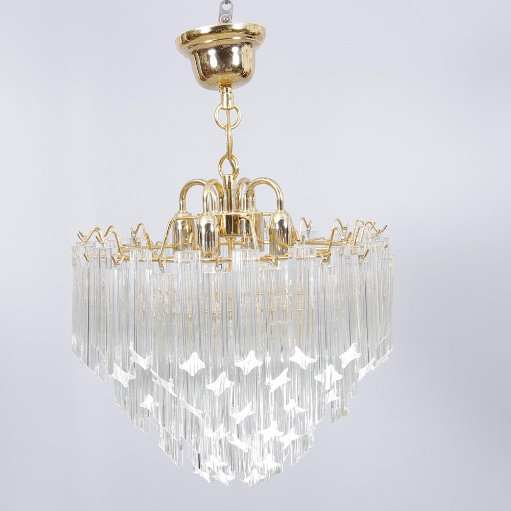 LJUSKRONA, modern design med stavprismor, 1900-talets senare hälft.