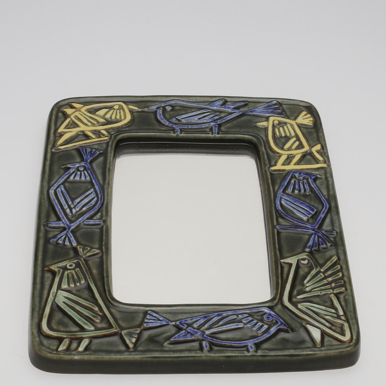 SPEGEL, keramik samt glas, Lisa Larson, Gustavsberg.